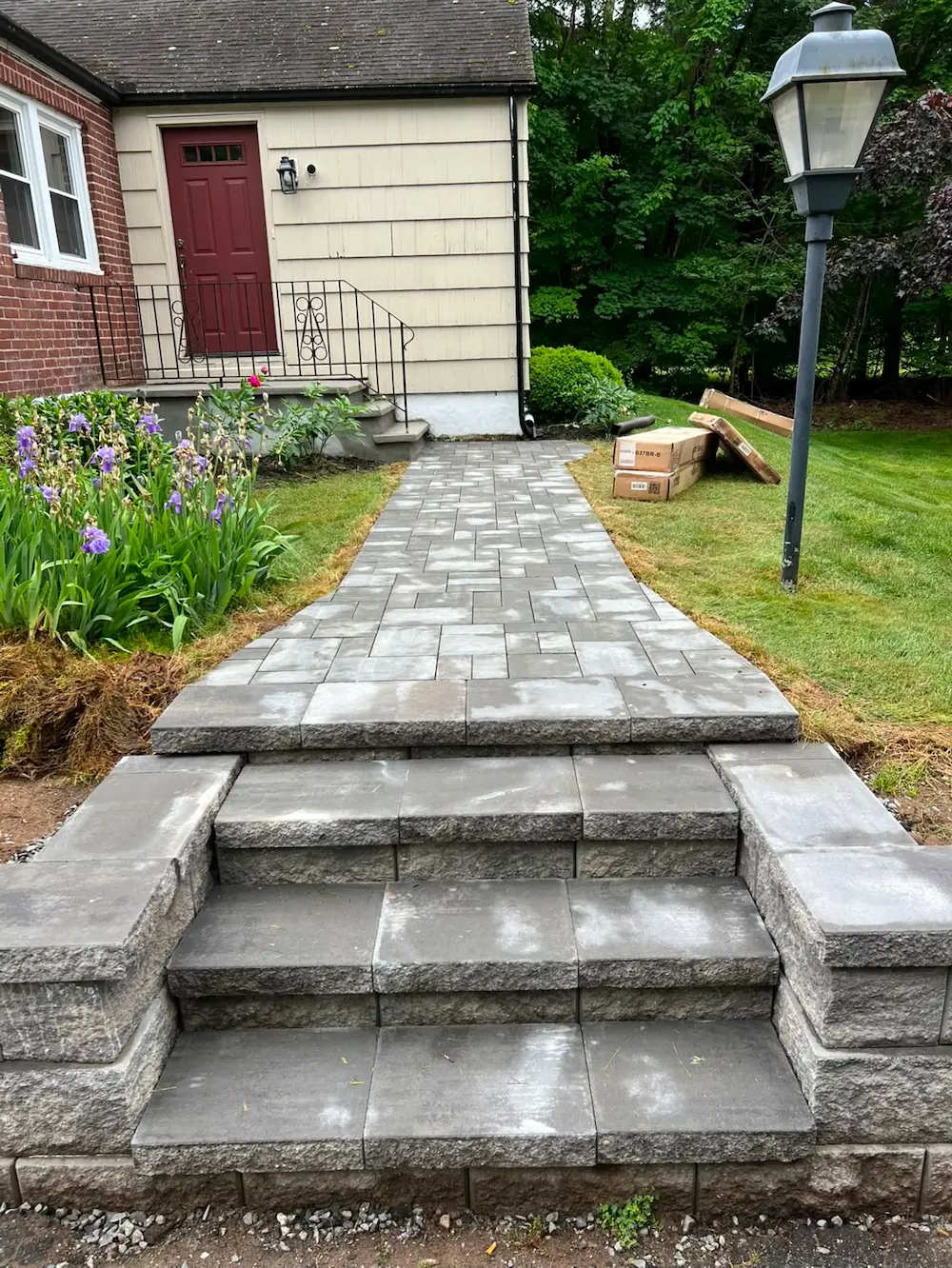 Custom Paver Walkway & Entrance Steps