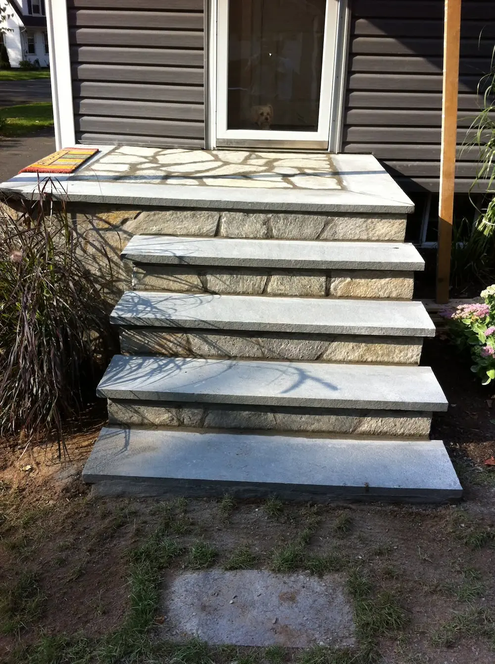 Custom Stone Entrance Steps & Landing