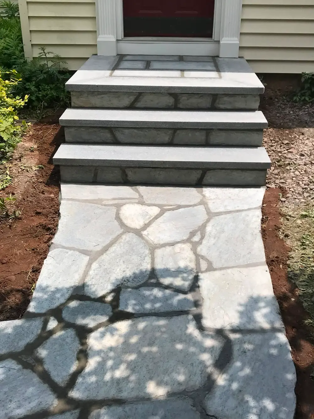 Natural Stone Walkway & Front Entrance Steps