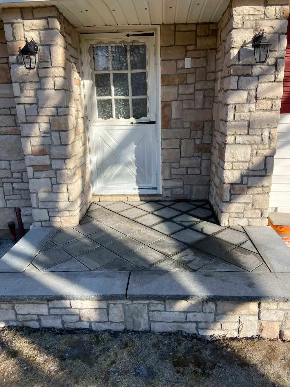 Custom Stone Front Porch & Entryway Renovation